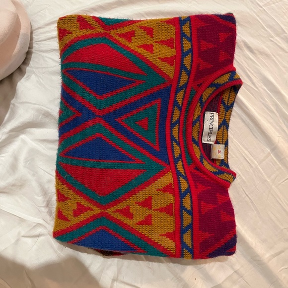 Vintage Principles Nylon/Acrylic Sweater Size Small - Picture 4 of 9